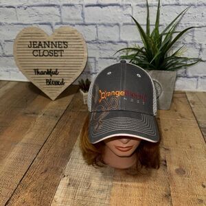 Cap America Orange Theory Fitness Hat Gray Orange Embroidered Fitted L/XL